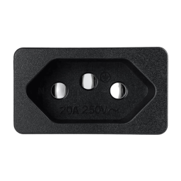 1 pcs : 741W-J/02 - SNAP-IN BRAZIL OUTLET RECEPTACLE