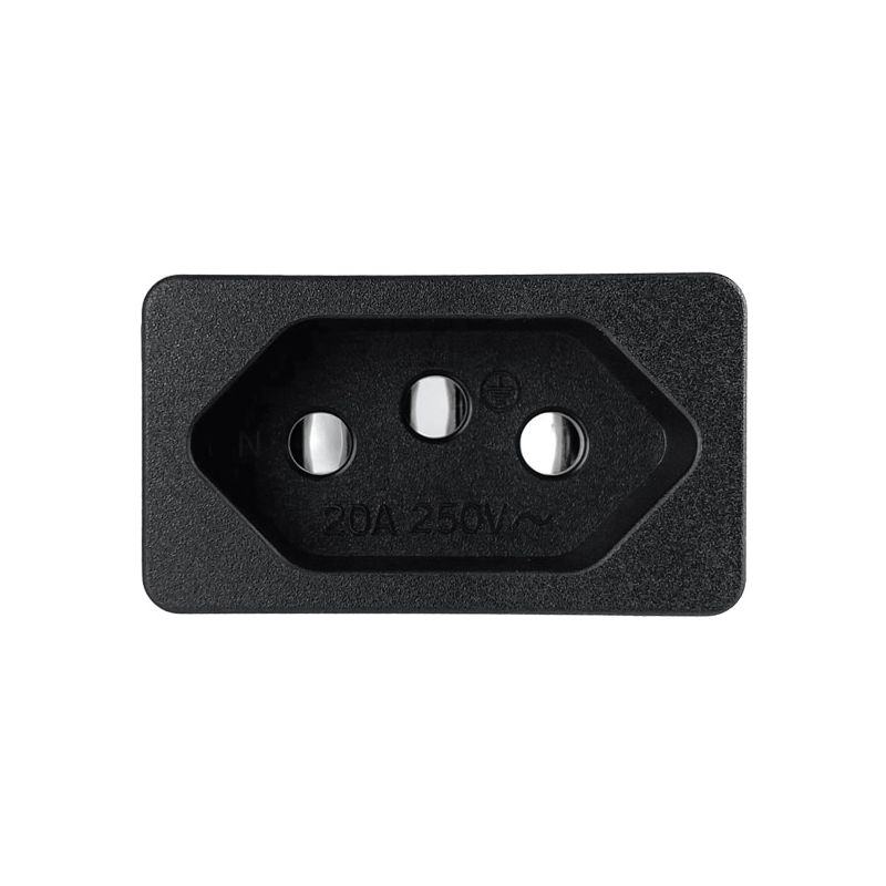 1 pcs : 741W-J/02 - SNAP-IN BRAZIL OUTLET RECEPTACLE