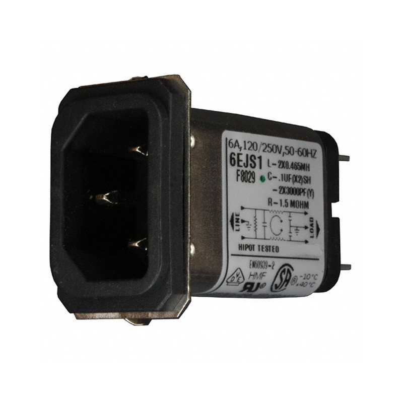 1 pcs : 1-6609006-2 - PWR ENT RCPT IEC320-C14 PANEL QC