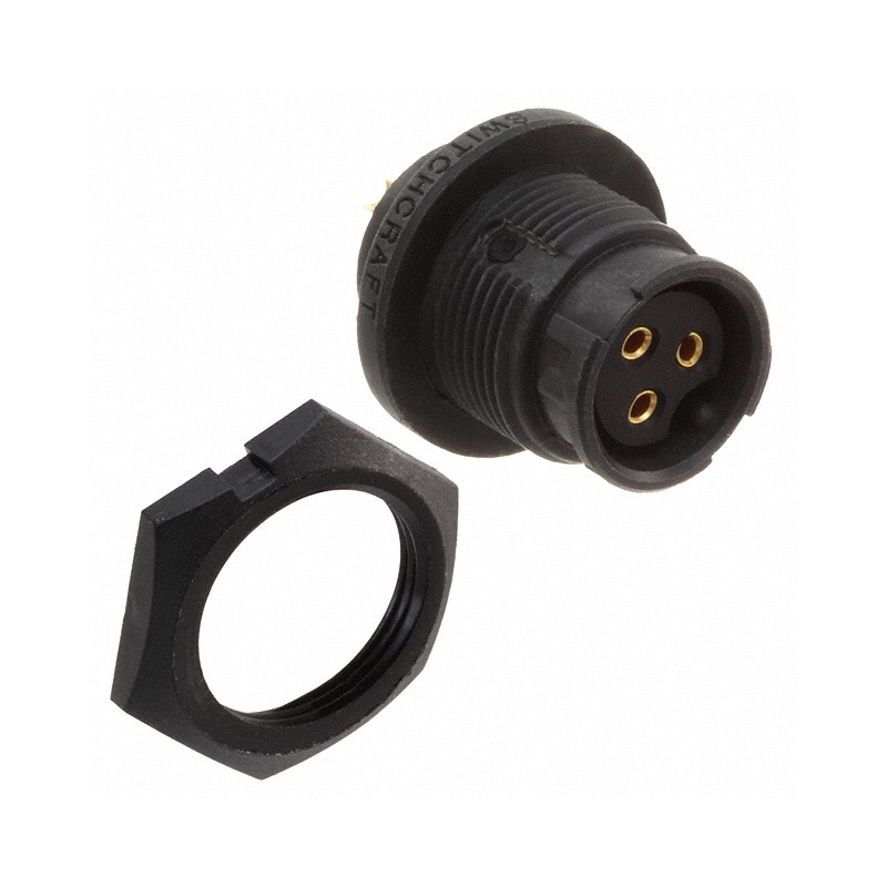 1 pcs : EN3P3F16X - CONN RCPT FMALE 3P GOLD SLDR CUP