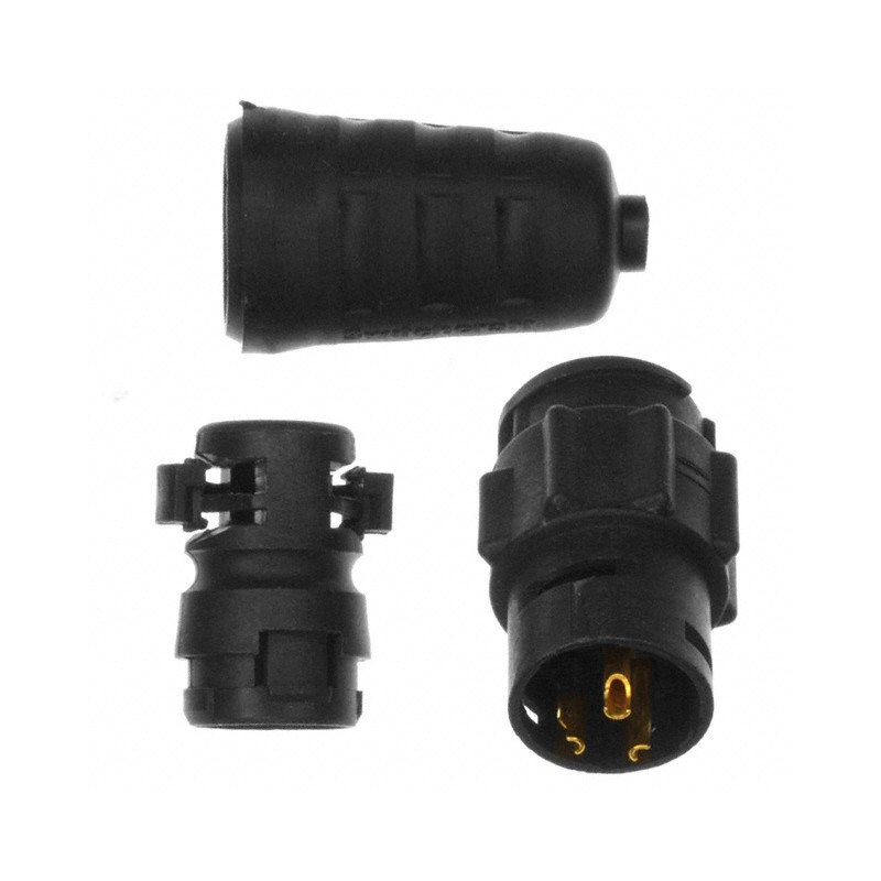 1 pcs : EN3L3MX - CONN RCPT MALE 3P GOLD SLDR CUP