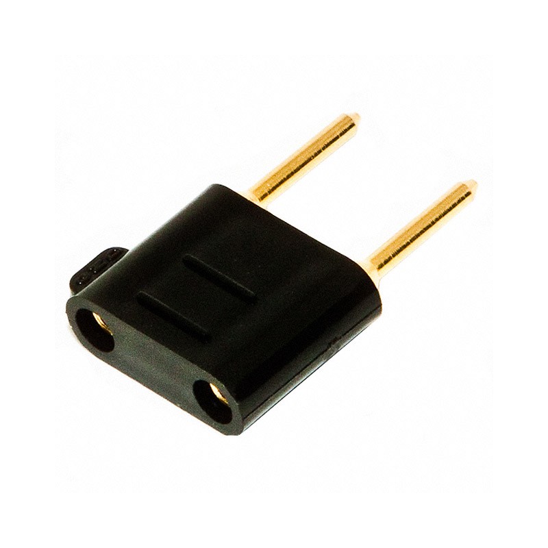 1 pcs : BU-P3452 - CONN DBL TIP PLUG STACK SLDR BLK