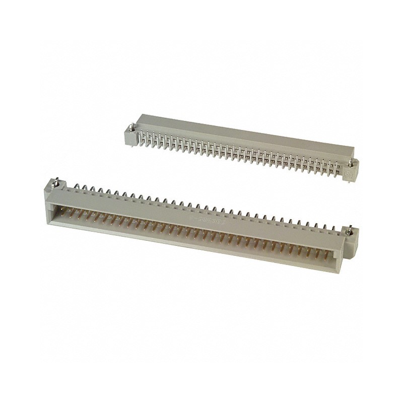 1 pcs : 5536385-5 - CONN DIN PLUG 64POS PCB RA GOLD