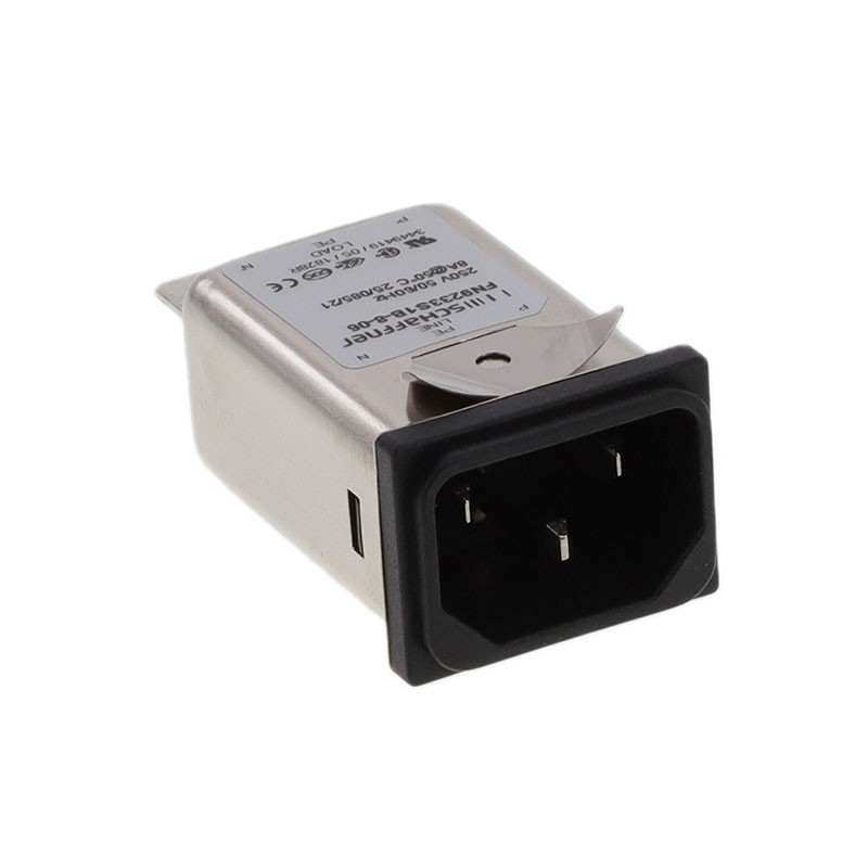 1 pcs : FN9233S1B-8-06 - PWR ENT RCPT IEC320-C14 PANEL QC