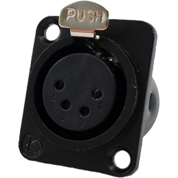 1 pcs : IO-XLR4-F-BK-JL - JL SERIES,4 PIN XLR FEMALE RECEP