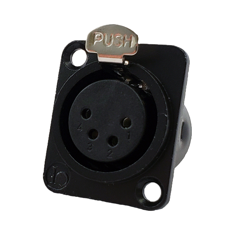 1 pcs : IO-XLR4-F-BK-JL - JL SERIES,4 PIN XLR FEMALE RECEP