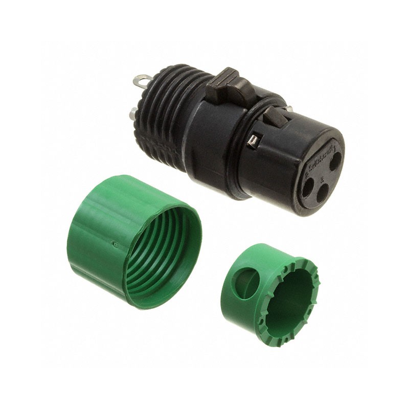 1 pcs : AAA3FBGGLP - CONN PLUG FMALE XLR 3POS SOLDER