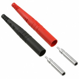 1 pcs : 6384-02 - CONN BANANA JACK BLACK/RED