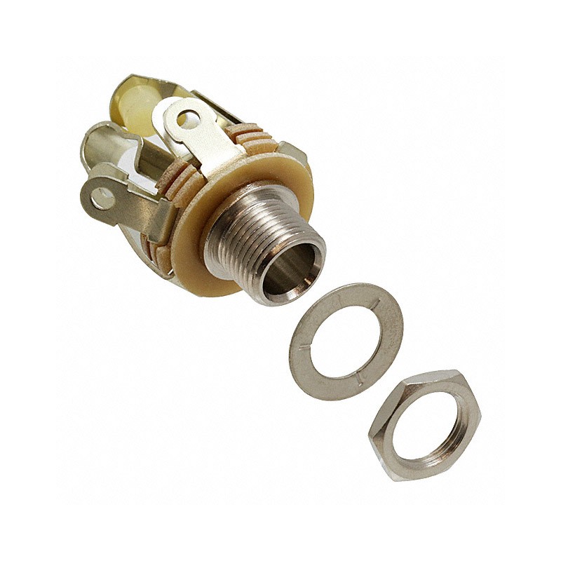 1 pcs : 13 - CONN JACK MONO 6.35MM PNL MNT