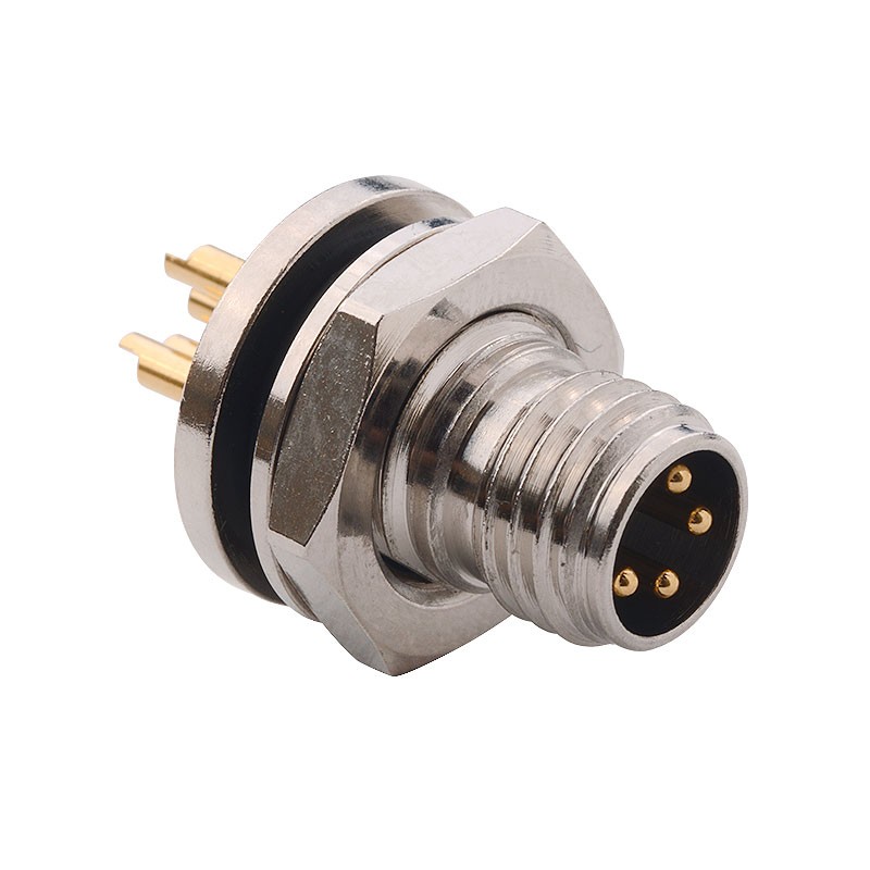 1 pcs : 855-004-103R004 - CONN RCPT MALE 4P GOLD SLDR CUP