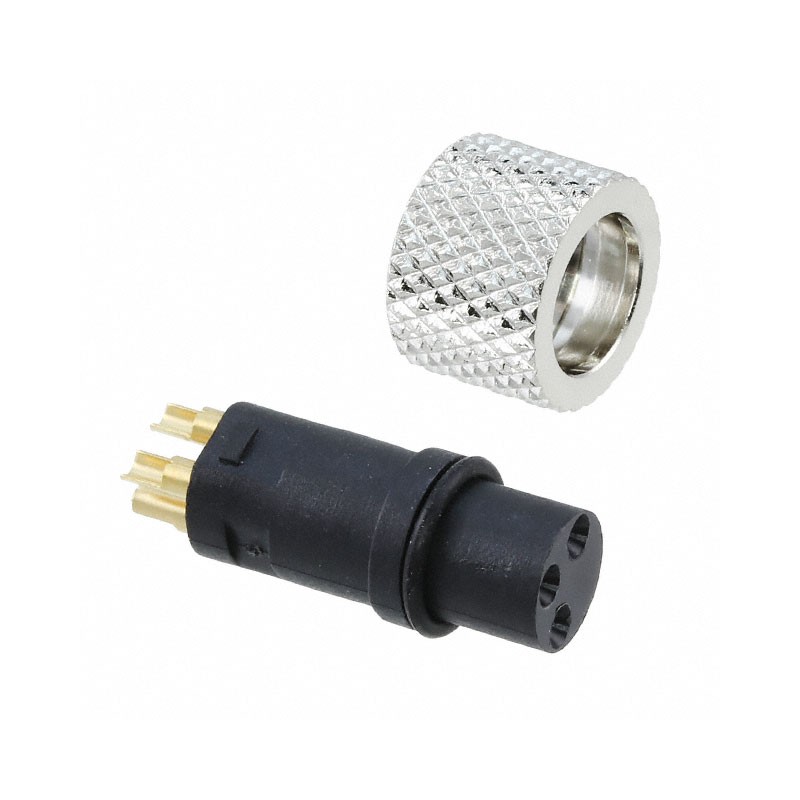 1 pcs : 854-003-203RLS4 - CONN PLUG FMALE 3P GOLD SLDR CUP