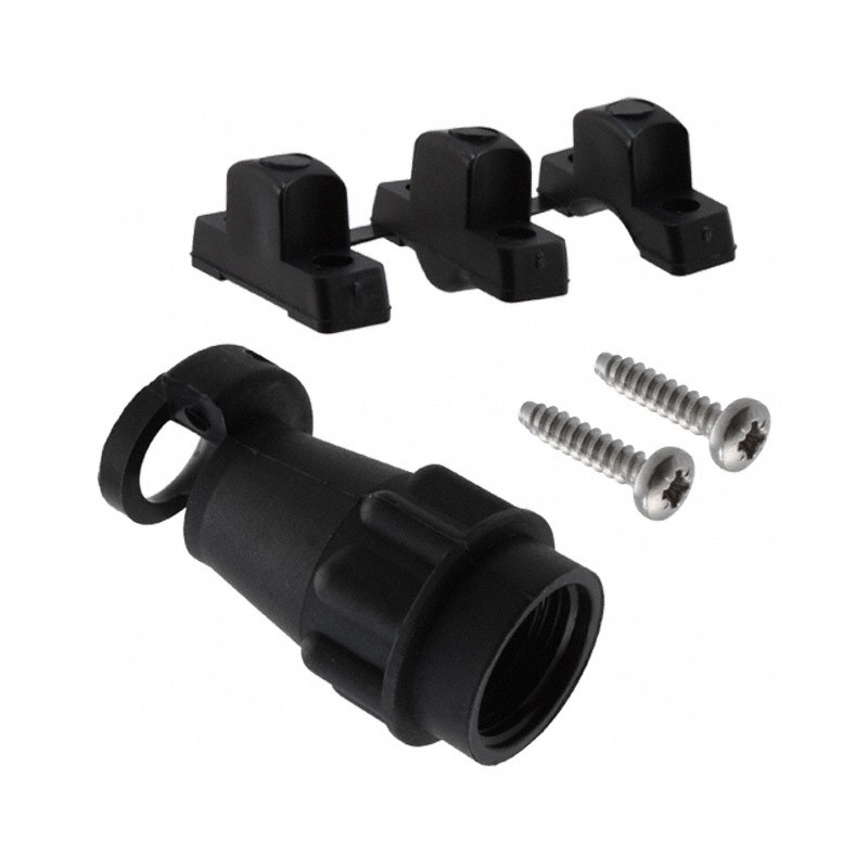 1 pcs : TR10ASR1N - CONN BACKSHELL W/CLAMP SZ 10 BLK