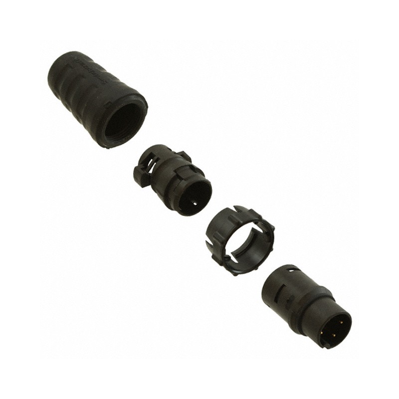 1 pcs : EN3C4MX - CONN PLUG MALE 4P GOLD SLDR CUP