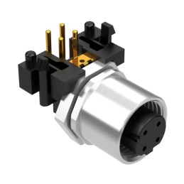 1 pcs : 54-00376 - M12 D-CODE 4POS RCPT PANEL MOUNT