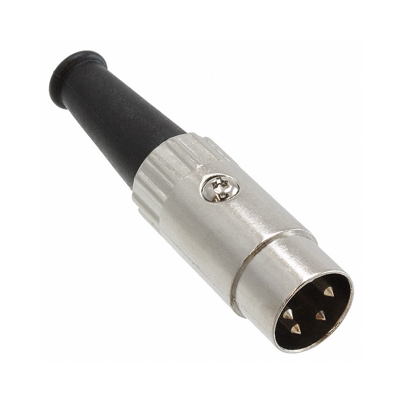 1 pcs : 09BL4MX - CONN PLUG MALE DIN 4POS SOLDER