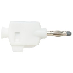 1 pcs : 73090-9 - CONN BANANA PLUG SLDRLESS WHITE