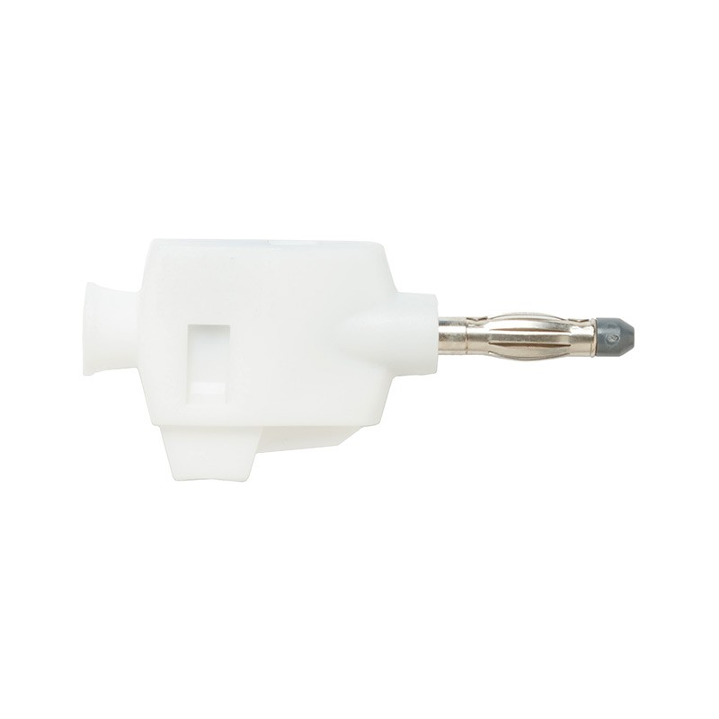 1 pcs : 73090-9 - CONN BANANA PLUG SLDRLESS WHITE