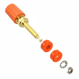 1 pcs : 3750-3 - CONN BIND POST KNURLED ORANGE