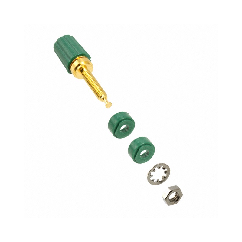 1 pcs : 3750-5 - CONN BIND POST KNURLED GREEN