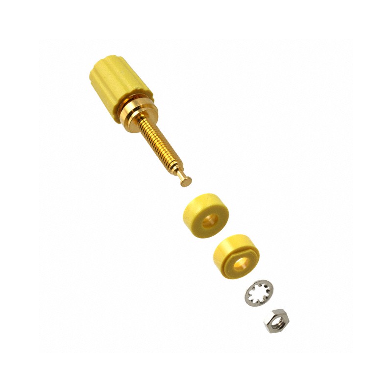 1 pcs : 3750-4 - CONN BIND POST KNURLED YELLOW