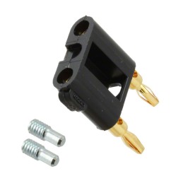 1 pcs : 2244-0 - CONN DBL BAN PLUG STACK SLDRLESS