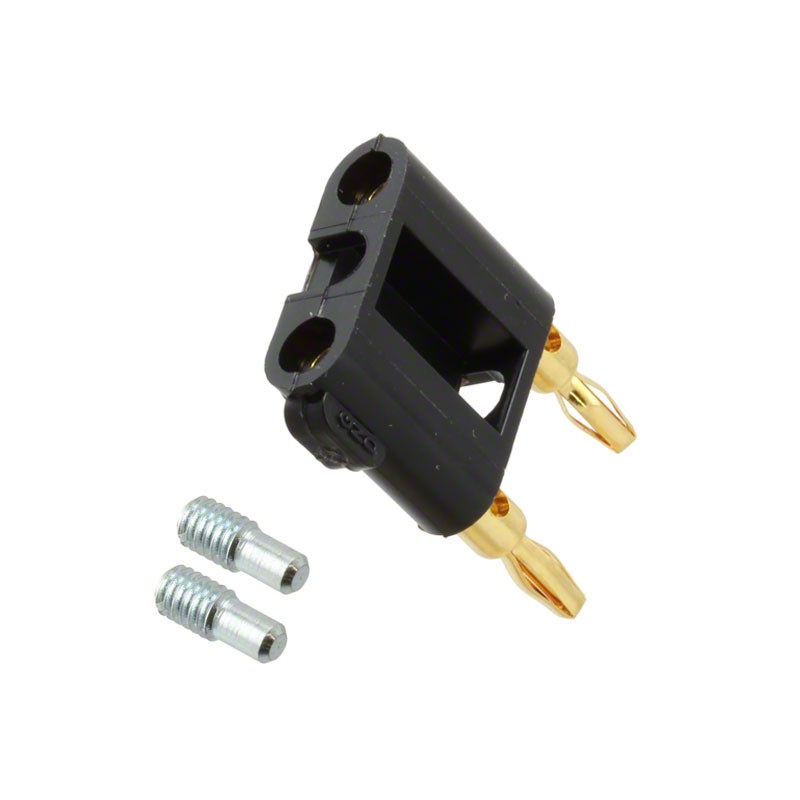 1 pcs : 2244-0 - CONN DBL BAN PLUG STACK SLDRLESS
