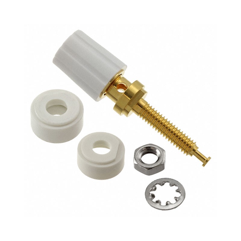 1 pcs : 3750-9 - CONN BIND POST KNURLED WHITE
