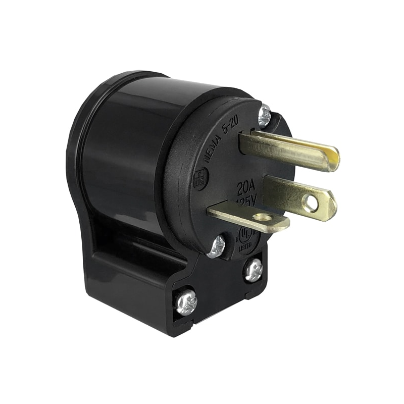 1 pcs : Q-716-RA - 20A 125VAC NEMA 5-20P ANGLED STR