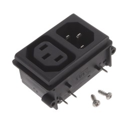 1 pcs : KP01.1052.01 - PWR ENT IN/OUT IEC320-2-2F PNL