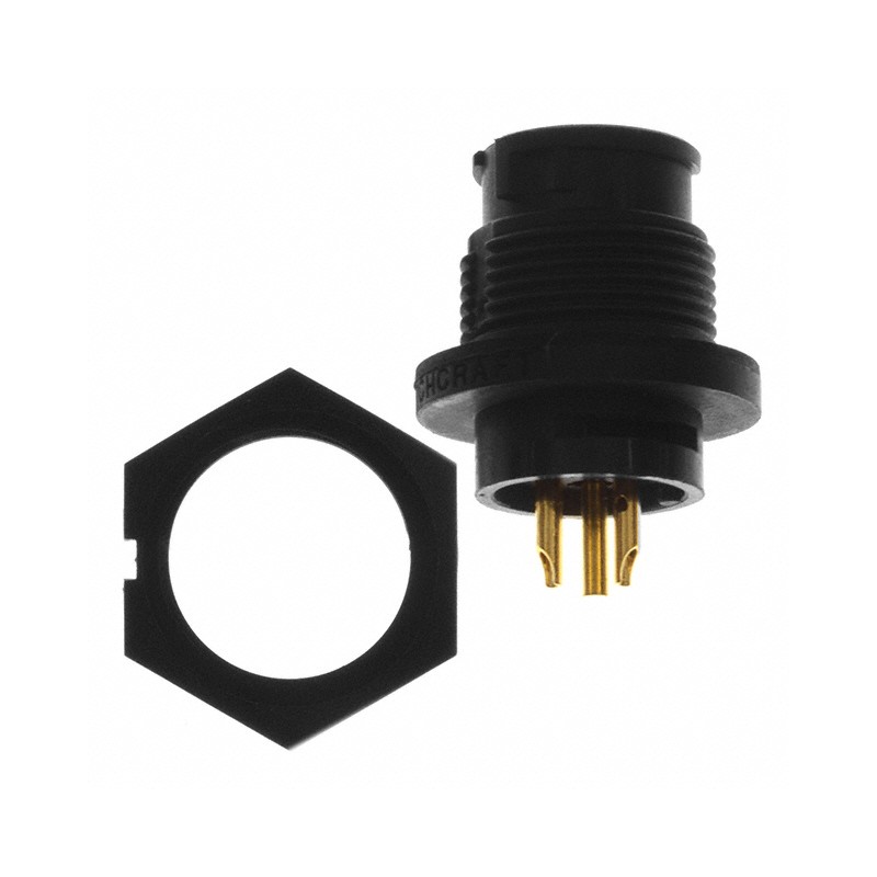 1 pcs : EN3P3FX - CONN RCPT FMALE 3P GOLD SLDR CUP