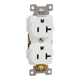 1 pcs : SQR42201WH - TR 20A DUPLEX OUTLET COMM WH