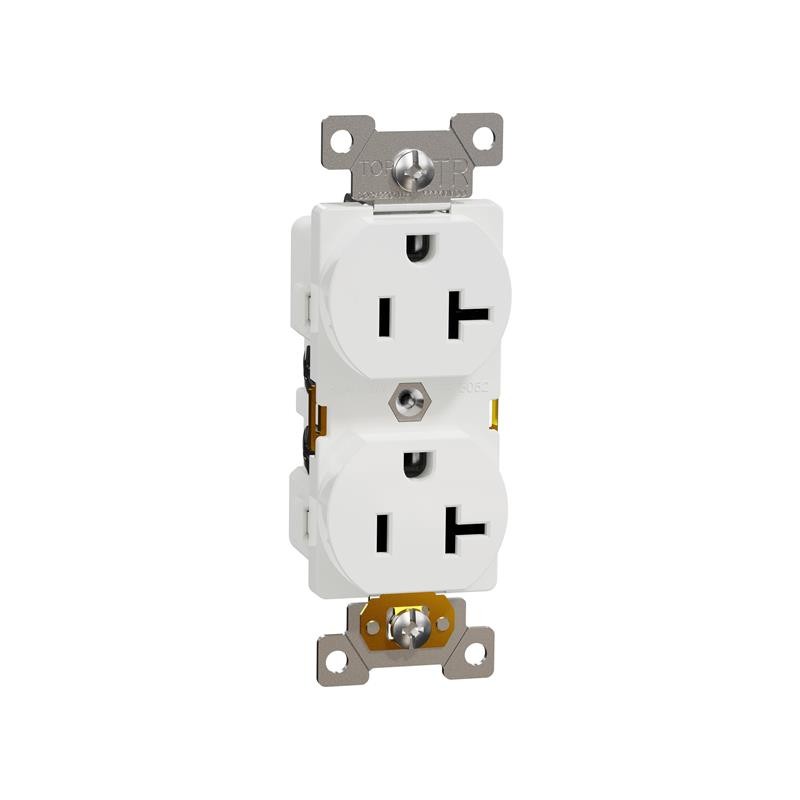1 pcs : SQR42201WH - TR 20A DUPLEX OUTLET COMM WH