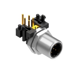 1 pcs : 54-00387 - M12 D-CODE 5POS PLUG PANEL MOUNT