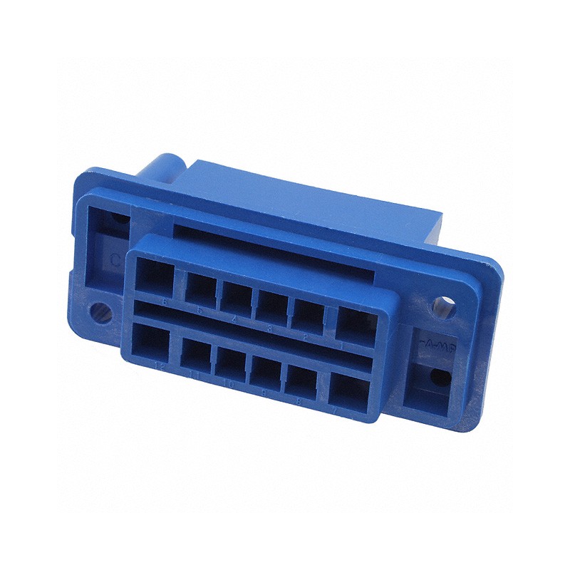 1 pcs : 172061-1 - CONN PLUG HSG DRAWER 12POS BLUE