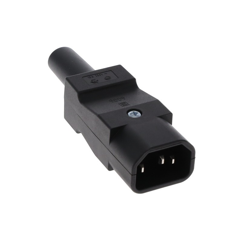 1 pcs : 9009.0211 - PWR ENT PLUG IEC320-2-2E STR SCR