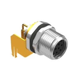 1 pcs : 54-00321 - M8 A-CODE 6POS RCPT PANEL MOUNT