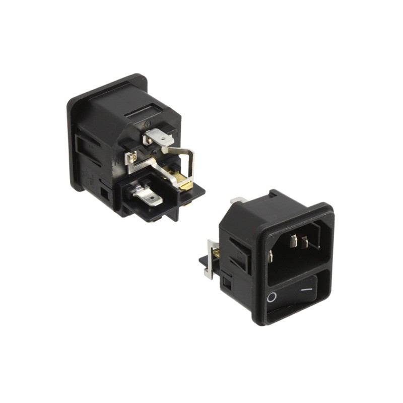 1 pcs : DC11.0001.201 - PWR ENT MOD RCPT IEC320-C14 PNL