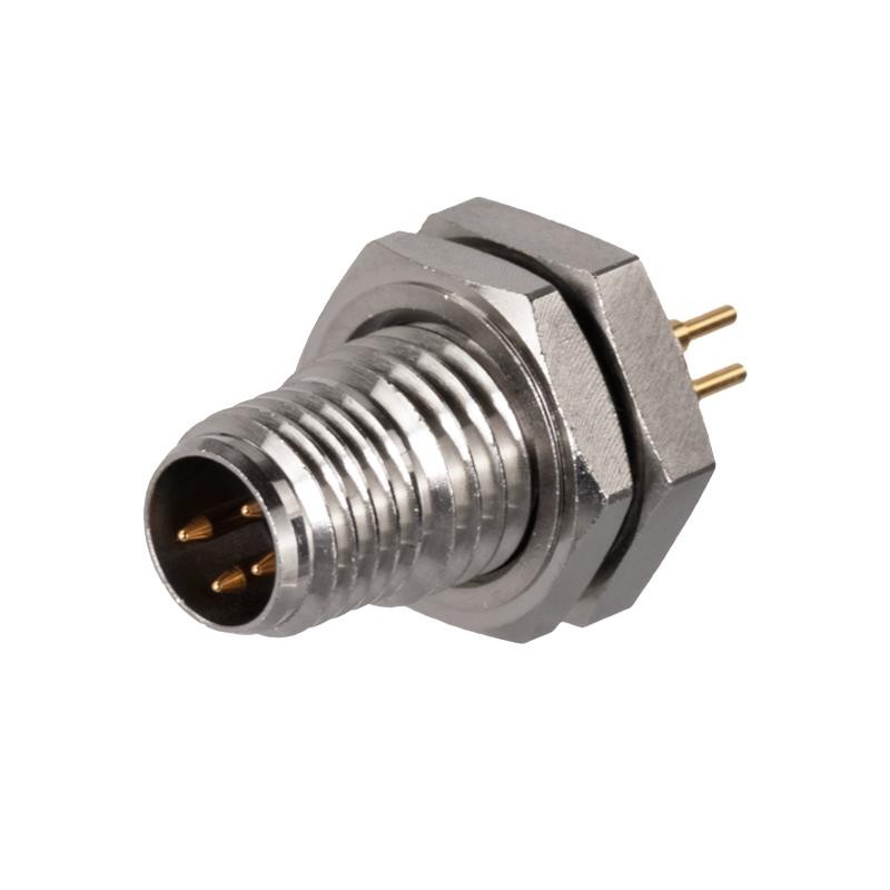 1 pcs : SS-12800-002 - M8 A-CODE 4 PIN MALE PNL MOUNT P