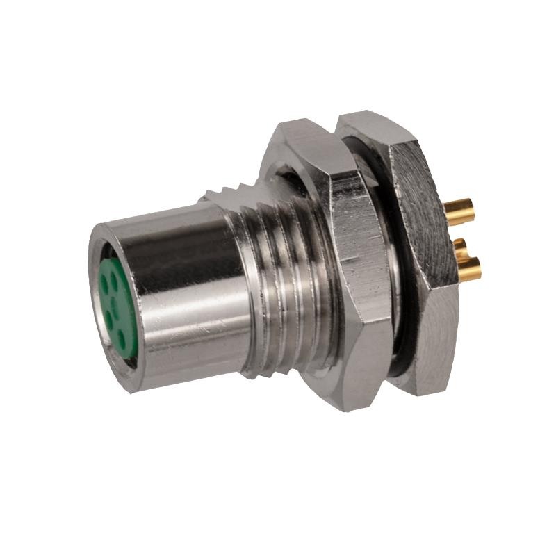 1 pcs : SS-12800-003 - M8 A-CODE 4 PIN FEMALE PNL MOUNT