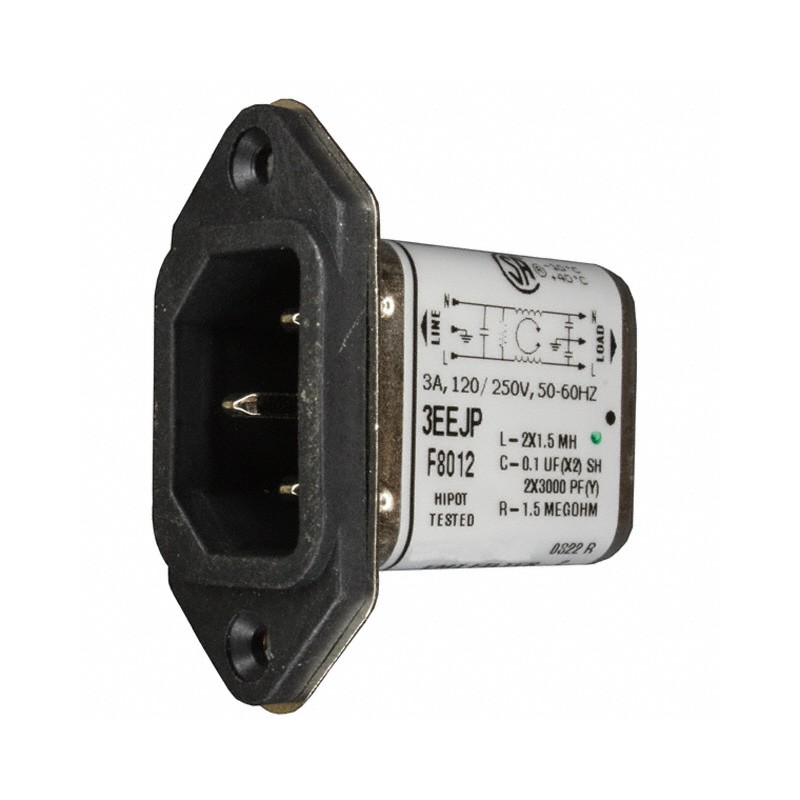 1 pcs : 6609006-7 - PWR ENT RCPT IEC320-C14 PNL SLDR