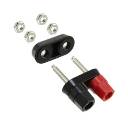 1 pcs : 7018 - CONN BIND POST DUAL HEX BLK/RED