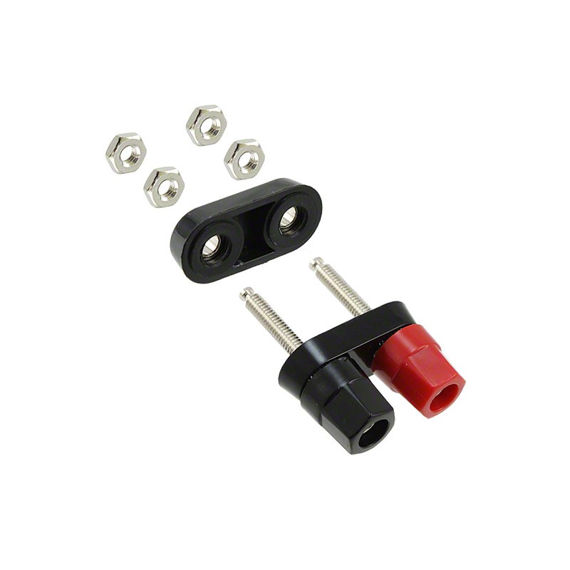 1 pcs : 7018 - CONN BIND POST DUAL HEX BLK/RED