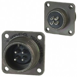 1 pcs : MS3102E14S-2P - CONN RCPT MALE 4P SILV SLDR CUP