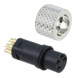 1 pcs : 854-004-203RLS4 - CONN PLUG FMALE 4P GOLD SLDR CUP