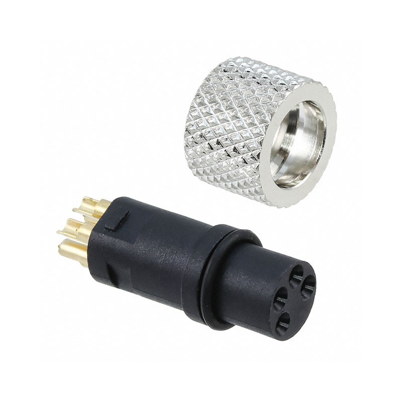 1 pcs : 854-004-203RLS4 - CONN PLUG FMALE 4P GOLD SLDR CUP