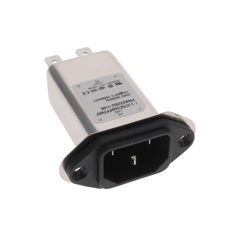 1 pcs : FN9222EU-1-06 - PWR ENT RCPT IEC320-C14 PANEL QC