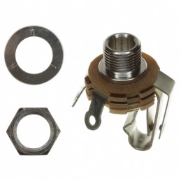 1 pcs : 13A - CONN JACK MONO 6.35MM PNL MNT