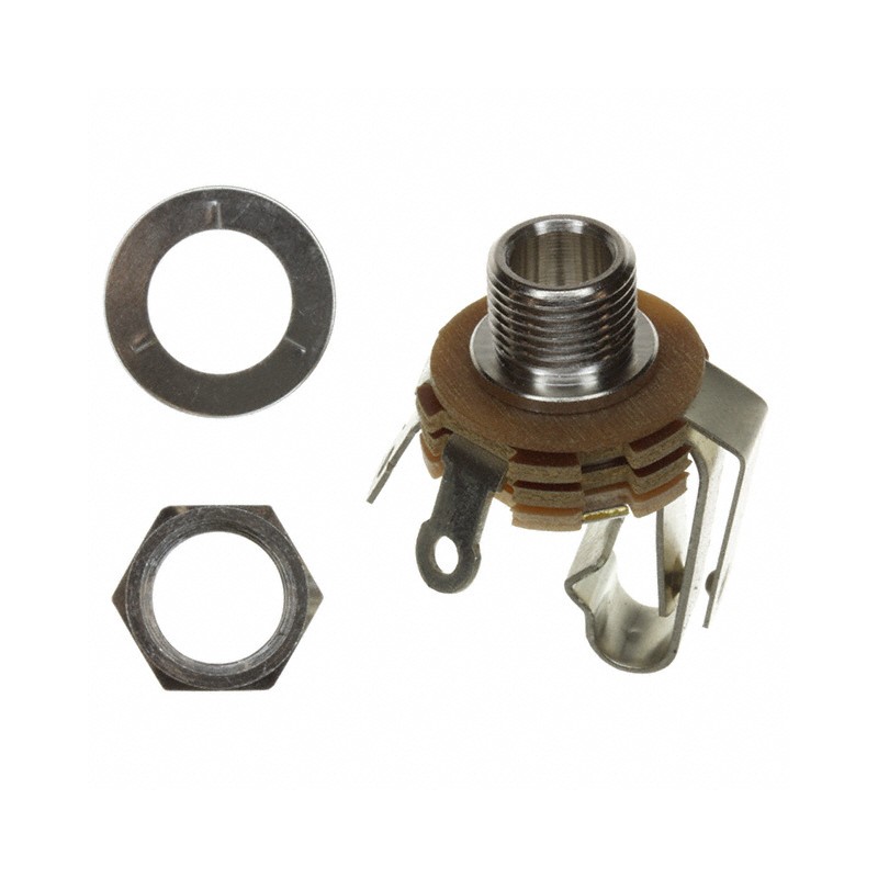 1 pcs : 13A - CONN JACK MONO 6.35MM PNL MNT