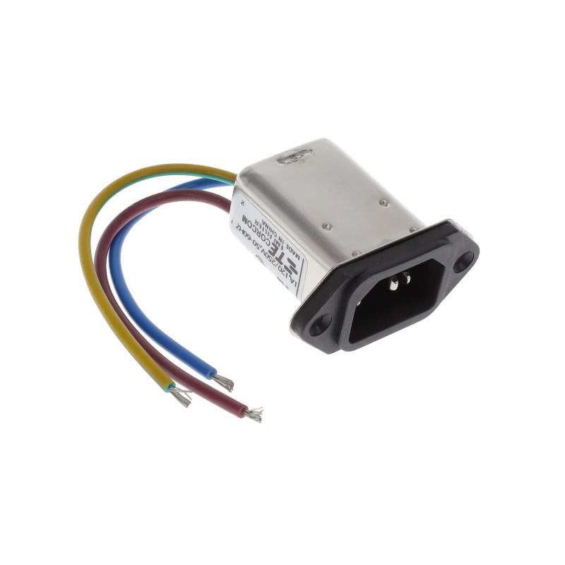 1 pcs : 3-6609006-2 - PWR ENT RCPT IEC320-C14 PNL WIRE