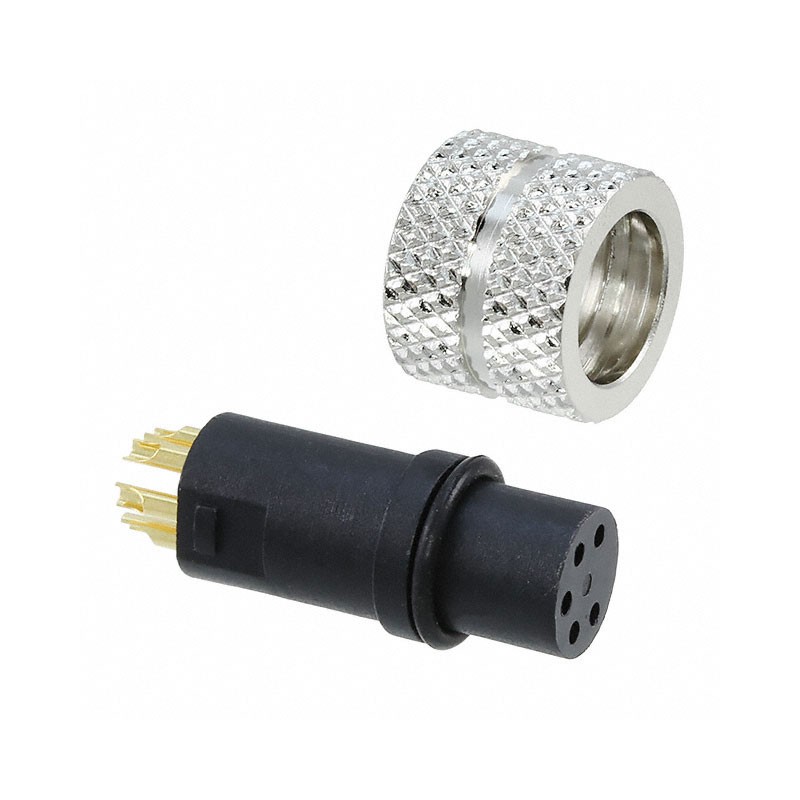 1 pcs : 854-005-203RLS4 - CONN PLUG FMALE 5P GOLD SLDR CUP